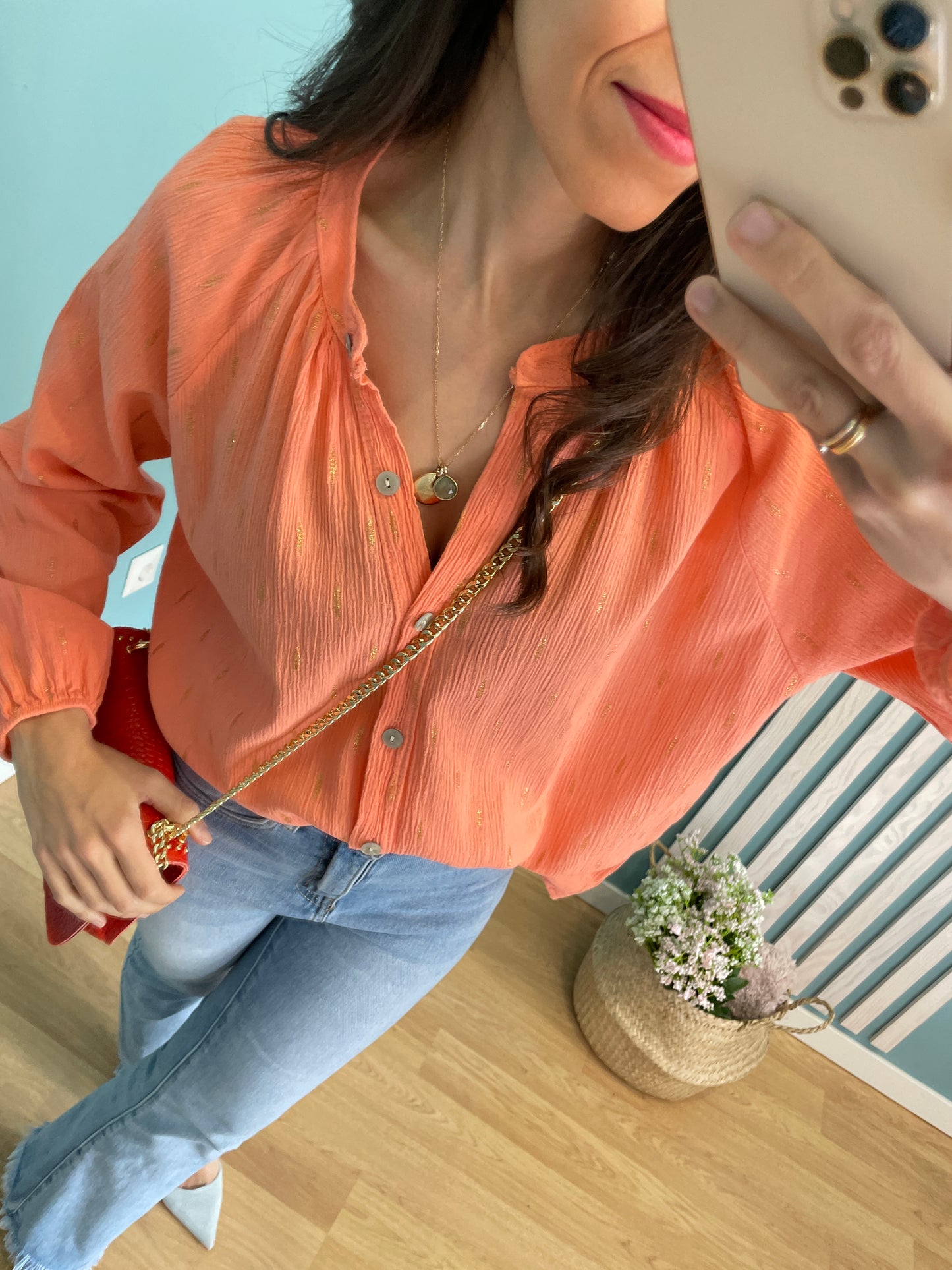 Camisa LuLi mandarina