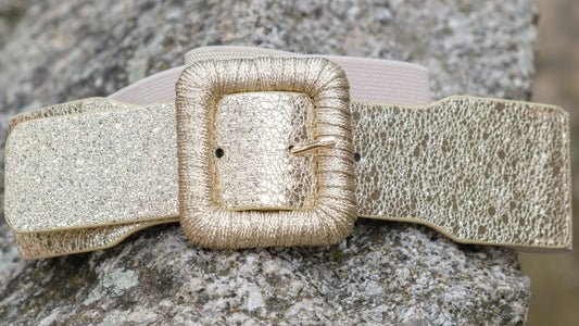 Gold lurex belt