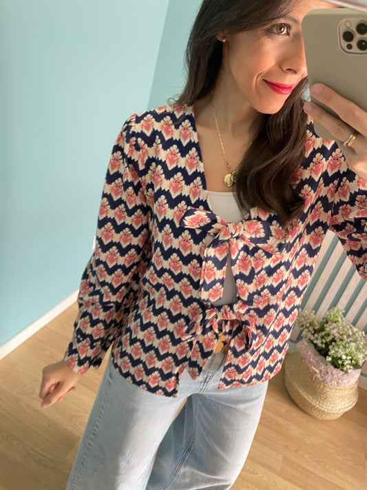 Navy Indian blouse