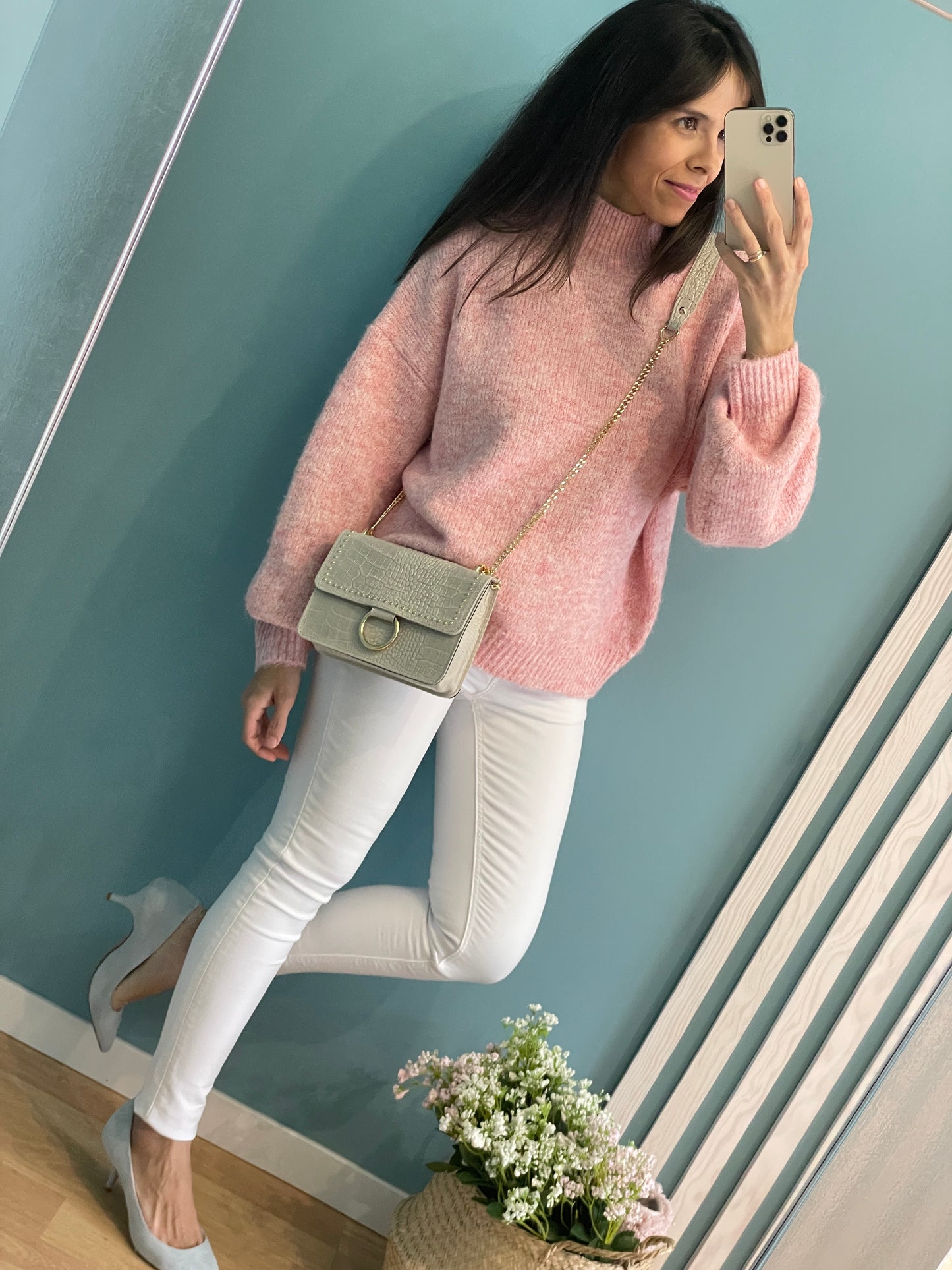 Delfina Sweater Bright heather pink