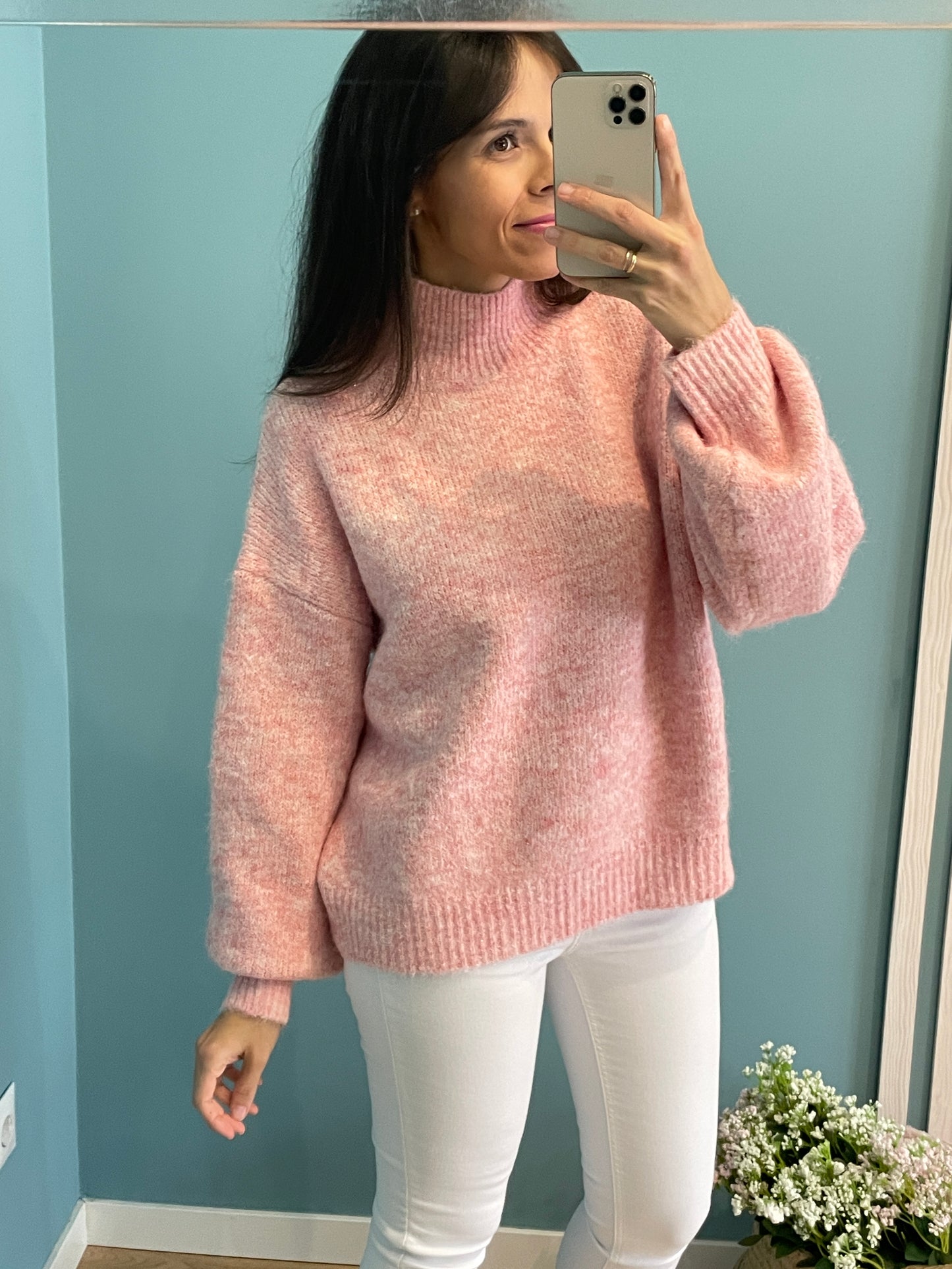 Delfina Sweater Bright heather pink