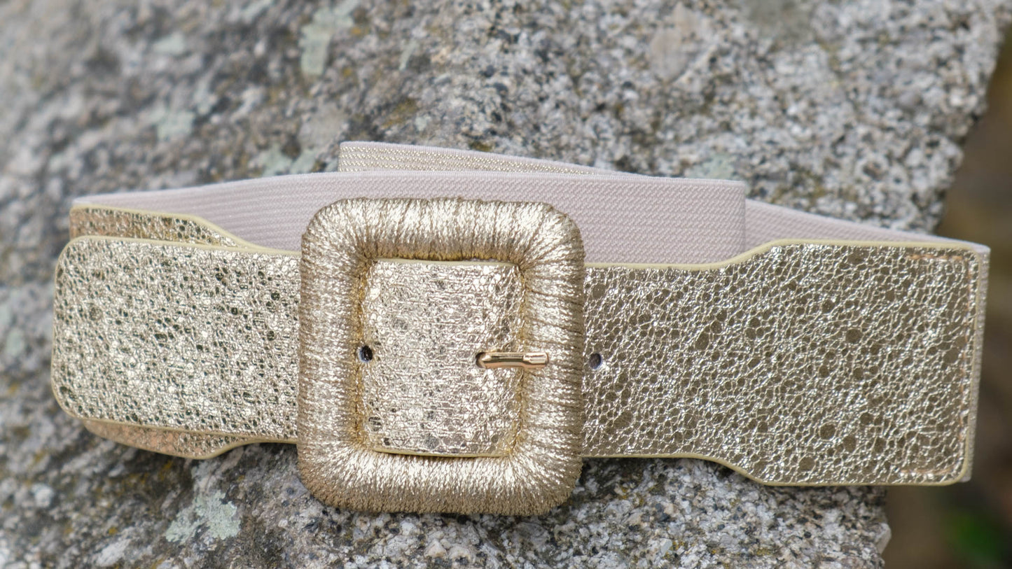 Gold lurex belt