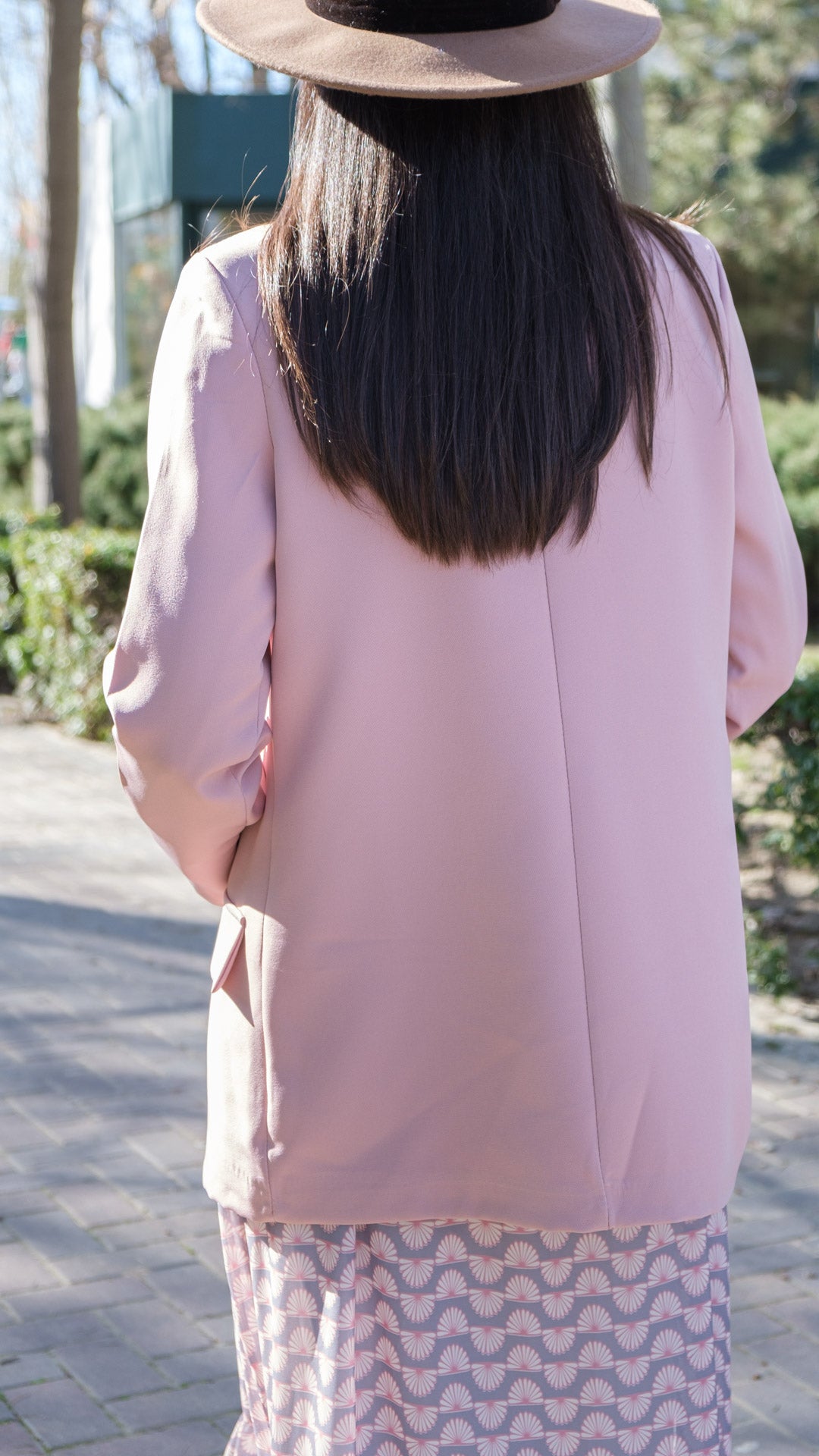 Pink basic blazer