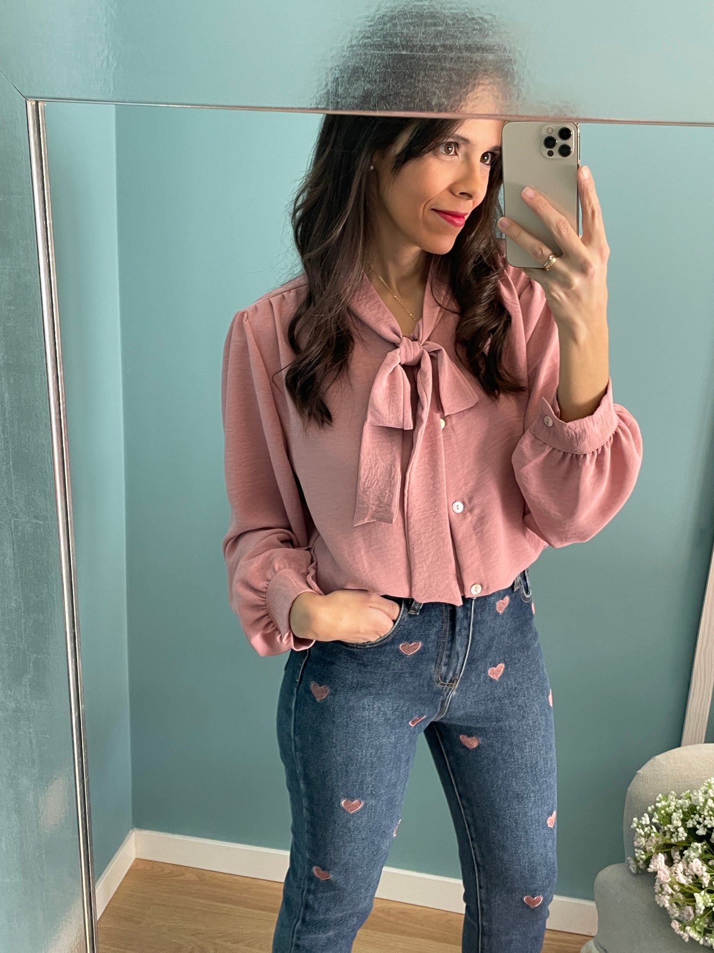 Pink Hearts Jeans