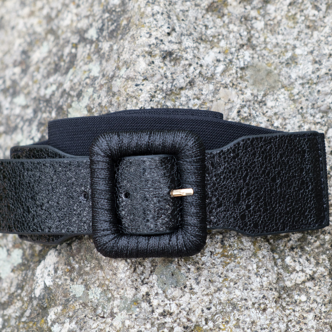 Black lurex belt
