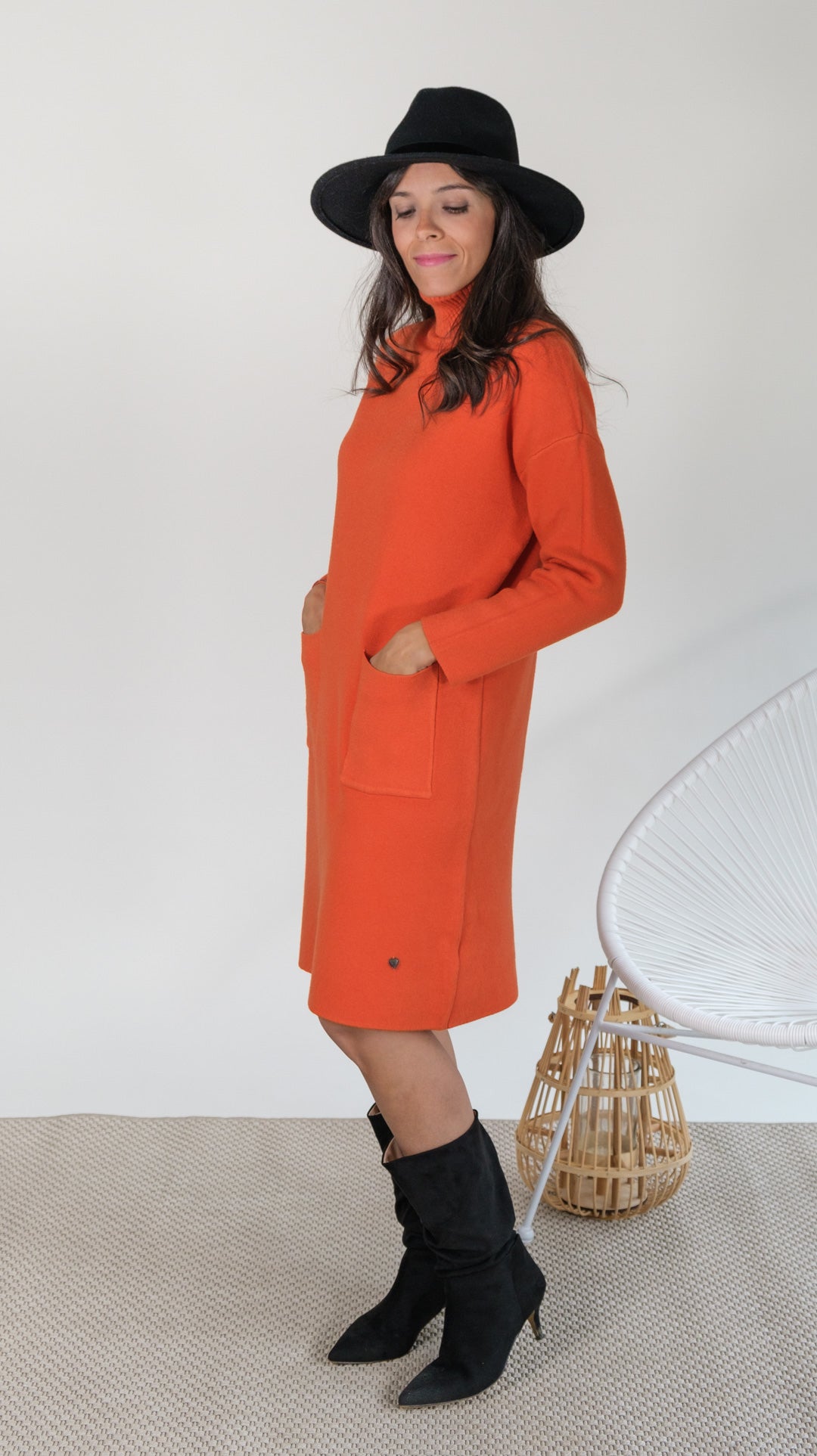 Sandra orange dress