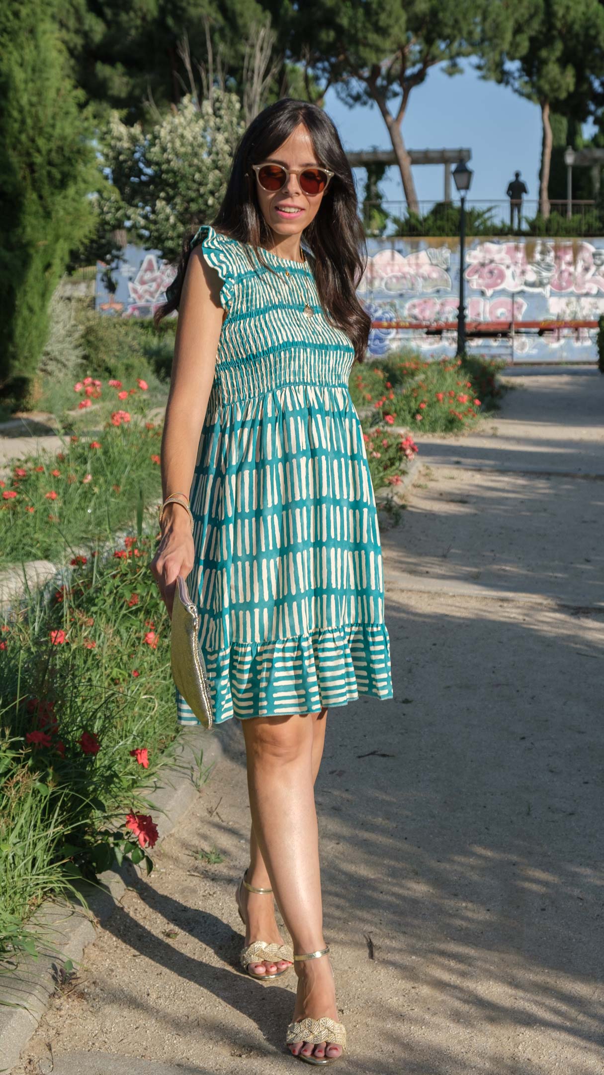 Flora turquoise dress